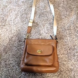 Small Genuine Coach Tan Leather Bag